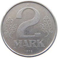 GERMANY DDR 2 MARK 1975 #a076 0239 - 2 Marcos