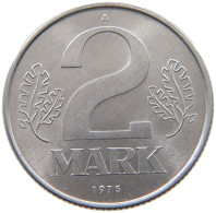 GERMANY DDR 2 MARK 1975 TOP #a051 0471 - 2 Marchi