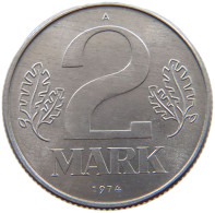 GERMANY DDR 2 MARK 1974 TOP #a076 0241 - 2 Marchi