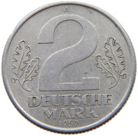 GERMANY DDR 2 MARK 1957 #a070 0565 - 2 Marcos