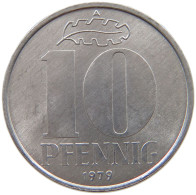 GERMANY DDR 10 PFENNIG 1979 TOP #a076 0319 - 10 Pfennig