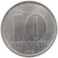 GERMANY DDR 10 PFENNIG 1978 #c078 0547 - 10 Pfennig