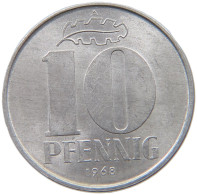 GERMANY DDR 10 PFENNIG 1968 #a036 0557 - 10 Pfennig