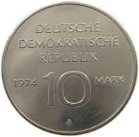 GERMANY DDR 10 MARK 1974 #a078 0081 - 10 Marchi