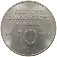 GERMANY DDR 10 MARK 1974 TOP #a078 0087 - 10 Mark