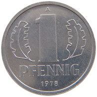 GERMANY DDR 1 PFENNIG 1978 TOP #a076 0379 - 1 Pfennig