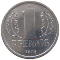 GERMANY DDR 1 PFENNIG 1978 TOP #a089 0223 - 1 Pfennig