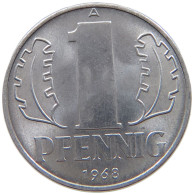 GERMANY DDR 1 PFENNIG 1968 TOP #a076 0383 - 1 Pfennig