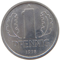 GERMANY DDR 1 PFENNIG 1978 TOP #a076 0375 - 1 Pfennig