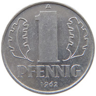 GERMANY DDR 1 PFENNIG 1962 #a076 0381 - 1 Pfennig