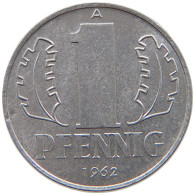GERMANY DDR 1 PFENNIG 1962 #a076 0407 - 1 Pfennig