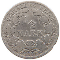 GERMANY EMPIRE 1/2 MARK 1916 A #a044 0915 - 1/2 Mark