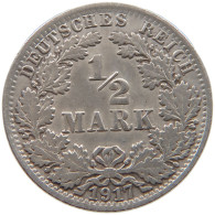 GERMANY EMPIRE 1/2 MARK 1915 A #a073 0425 - 1/2 Mark