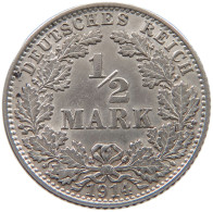 GERMANY EMPIRE 1/2 MARK 1914 J #a073 0353 - 1/2 Mark