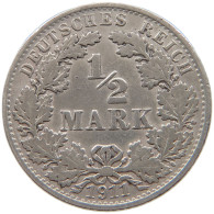 GERMANY EMPIRE 1/2 MARK 1911 A #a073 0445 - 1/2 Mark