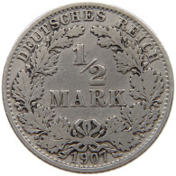 GERMANY EMPIRE 1/2 MARK 1907 A #a081 0781 - 1/2 Mark