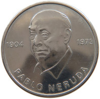 GERMANY DDR MEDAL PABLO NERUDA 1973 27MM #a079 0267 - Otros & Sin Clasificación