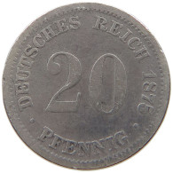 GERMANY EMPIRE 20 PFENNIG 1875 D #a004 0289 - 20 Pfennig