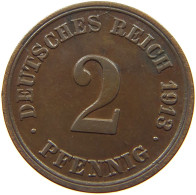 GERMANY EMPIRE 2 PFENNIG 1913 F #s068 0373 - 2 Pfennig