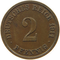 GERMANY EMPIRE 2 PFENNIG 1911 J #s068 0409 - 2 Pfennig