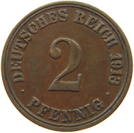 GERMANY EMPIRE 2 PFENNIG 1913 A #s068 0407 - 2 Pfennig