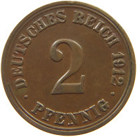 GERMANY EMPIRE 2 PFENNIG 1912 A #s068 0441 - 2 Pfennig