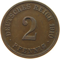 GERMANY EMPIRE 2 PFENNIG 1910 J #s068 0353 - 2 Pfennig