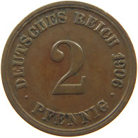 GERMANY EMPIRE 2 PFENNIG 1906 F #s068 0453 - 2 Pfennig