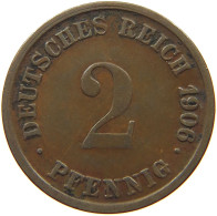 GERMANY EMPIRE 2 PFENNIG 1906 G #s068 0431 - 2 Pfennig