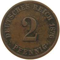 GERMANY EMPIRE 2 PFENNIG 1876 G #s068 0341 - 2 Pfennig