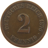 GERMANY EMPIRE 2 PFENNIG 1876 F #a066 0735 - 2 Pfennig