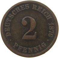 GERMANY EMPIRE 2 PFENNIG 1876 C #s078 0755 - 2 Pfennig