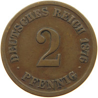 GERMANY EMPIRE 2 PFENNIG 1876 A #a013 0611 - 2 Pfennig