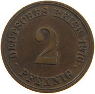 GERMANY EMPIRE 2 PFENNIG 1876 A #a066 0725 - 2 Pfennig