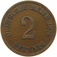 GERMANY EMPIRE 2 PFENNIG 1876 A #a054 0485 - 2 Pfennig