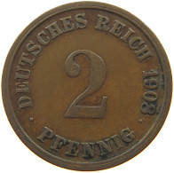 GERMANY EMPIRE 2 PFENNIG 1908 G #s068 0351 - 2 Pfennig