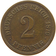 GERMANY EMPIRE 2 PFENNIG 1876 A #a013 0609 - 2 Pfennig