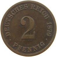 GERMANY EMPIRE 2 PFENNIG 1876 A #a013 0139 - 2 Pfennig
