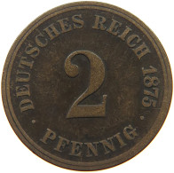 GERMANY EMPIRE 2 PFENNIG 1875 J #a013 0477 - 2 Pfennig