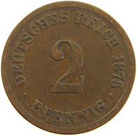 GERMANY EMPIRE 2 PFENNIG 1875 G #a066 0723 - 2 Pfennig