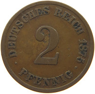 GERMANY EMPIRE 2 PFENNIG 1875 E #s068 0445 - 2 Pfennig