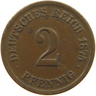 GERMANY EMPIRE 2 PFENNIG 1875 F #c081 0209 - 2 Pfennig