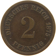 GERMANY EMPIRE 2 PFENNIG 1875 D #a095 0611 - 2 Pfennig