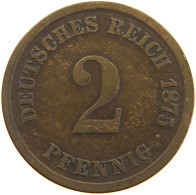 GERMANY EMPIRE 2 PFENNIG 1875 E #a066 0687 - 2 Pfennig