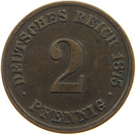 GERMANY EMPIRE 2 PFENNIG 1875 C #c081 0207 - 2 Pfennig