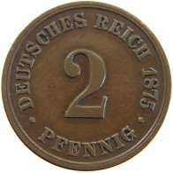 GERMANY EMPIRE 2 PFENNIG 1875 B #a066 0717 - 2 Pfennig