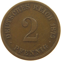 GERMANY EMPIRE 2 PFENNIG 1875 C #s078 0719 - 2 Pfennig