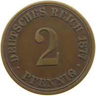 GERMANY EMPIRE 2 PFENNIG 1877 A #a013 0129 - 2 Pfennig