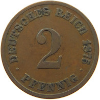 GERMANY EMPIRE 2 PFENNIG 1875 C #s068 0423 - 2 Pfennig