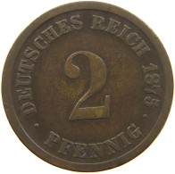 GERMANY EMPIRE 2 PFENNIG 1875 D #a013 0149 - 2 Pfennig